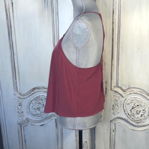 Intimately Free People Sexy Spaghetti Strap T Back Muted Raspberry Cami Size SP - Picture 6 of 12